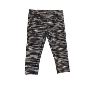Under Armour Heat Gear Womens Gray Pull On Leggings Compression Mid Rise Size LG